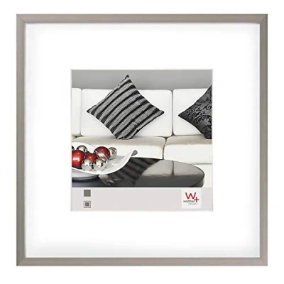 Abbildung von walther design Bilderrahmen stahl 30 x cm Aluminium mit Passepartout, Chair Alurahmen AJ330D