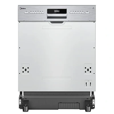 Abbildung von Midea SI 3.60N wi Geschirrspüler 60 cm Teilintegriert, 13 Maßgedecke, Halbintegrierter Spülmaschine mit WiFi, Extra Trocknung, 7 Programme, 49dB, 0 24 Startverzögerung Inox