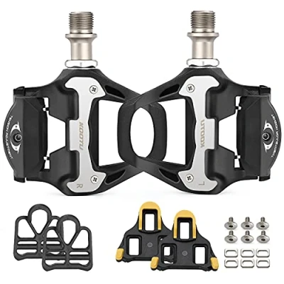 Abbildung von KOOTU Fahrradpedale SPD SL Pedale Galvanisierte Farbpedale Rennradpedale, 9/16 Zoll Universal und Cleats Kompatibel mit Shimano.