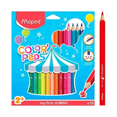 Abbildung von Maped 834012 my first Dreikant Buntstift COLOR&#039;PEPS JUMBO,18er Etui