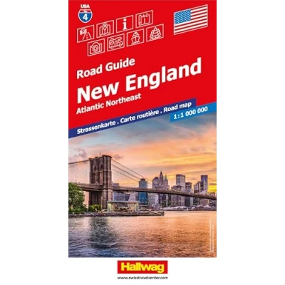 Abbildung von Hallwag Strassenkarte USA, New England 1:1 Mio.: Mit York, Boston, Philadelphia, Acadia, Cape Cod, Niagara Falls. Inkl. Stadtpläne, ... (Hallwag Strassenkarten, Band 4)