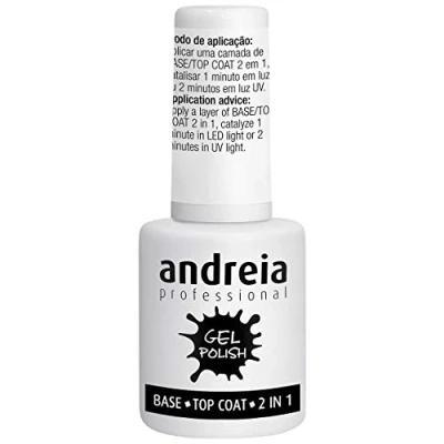 Abbildung von Andreia Gel Basis Deckschicht 2 In 1 Professioneller Basislack und für französische Maniküre Lang anhaltender DIY Nagellack klare Spitzen 10,5 ml