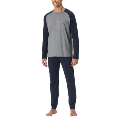 Abbildung von Schiesser Herren Schlafanzug Lang Nightwear Pyjamaset, Nachtblau_181933, 52 EU