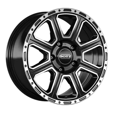Abbildung von DOTZ 5 loch 18Zoll 120mm Alufelge kalahari dark schwarz OKAG9BP30 Felge Stahl