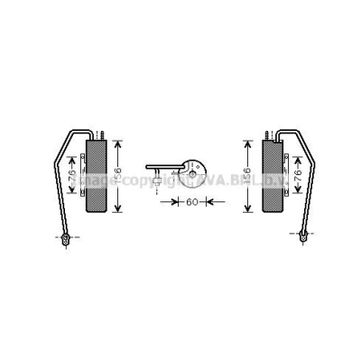 Abbildung von PRASCO OLA5436D Klimakondensator mit Trockner 11,8 Aluminium 620 R 134a CHEVROLET: Captiva, OPEL: Antara