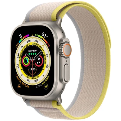 Abbildung von Apple Watch Armband Original Stoff Bunt Geeignet für Series 1 9 / SE Ultra (2)