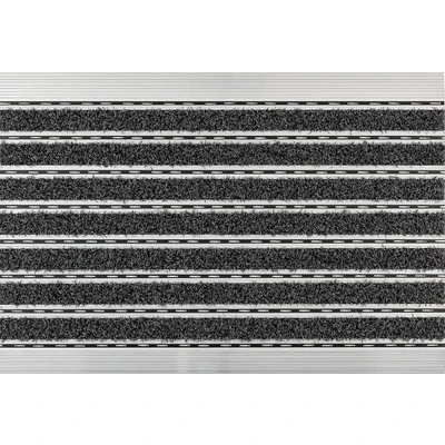 Abbildung von ASTRA Fußmatten anthrazit Aluminiumrahmen sehr robust feiner oder grober Struktur Türmatte Matte Sauberlauf 60 x 40 1 cm…
