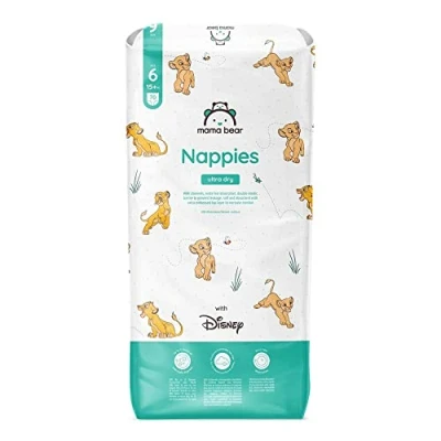Abbildung von Amazon Marke: Mama Bear Disney Ultra Dry Windeln Größe 6 (15+ kg), Weiß, 70 Stück (1 er Pack)