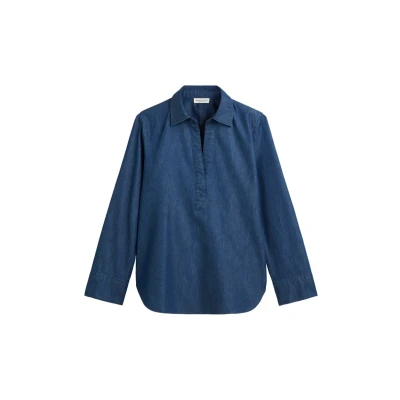 Abbildung von Marc O&#039;Polo Bluse, Damen, Größe: 34, Deep mid blue wash
