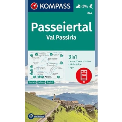 Abbildung von KOMPASS Wanderkarte 044 Passeiertal / Val Passiria 1:25.000: 3in1 Wanderkarte, mit Aktiv Guide inklusive Karte zur offline Verwendung in der App. Fahrradfahren. Skitouren.