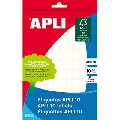 Abbildung von APLI 1632 10 Permanent Etiketten, 8 x 12 mm, Blatt (1200 Etiketten)