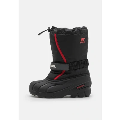 Abbildung von Sorel Youth Flurry Unisex Snowboot/Winterstiefel für Kinder, Größe: 32, Black/bright red Schuhe