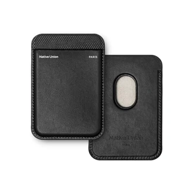 Abbildung von Native Union (Re Classic Wallet Magnetisch MagSafe kompatibler Kartenhalter für iPhone 16, 15, 14, 13 Extra sicher &amp; ultradünn Pflanzliche Materialien (Schwarz)