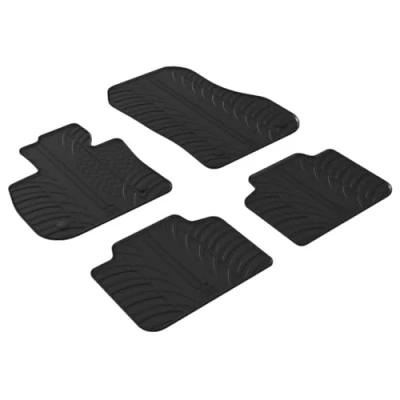 Abbildung von Gledring 0545 Fußmattensatz Gummi vorne und hinten 4 schwarz 750mm 550mm