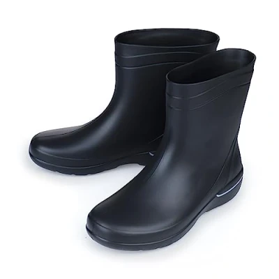 Abbildung von ESTRO Regenstiefel Damen Gummistiefel Halbhoch Regenschuhe Gummistiefeletten Regenstiefeletten CR01 (40 EU, Schwarz)