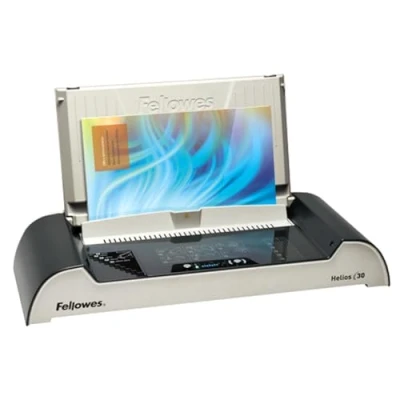 Abbildung von Fellowes 5641001 Büro Thermobindegerät Helios 30 platin/schwarz
