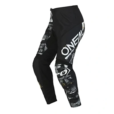 Abbildung von O&#039;NEAL Motocross Hose Kinder Enduro MX Stretch Einsätze, Vollständig gefüttert, Polster aus Gummi für zusätzlichen Schutz Element Youth Pants Attack V.23 Schwarz Weiß 22 (5/6)