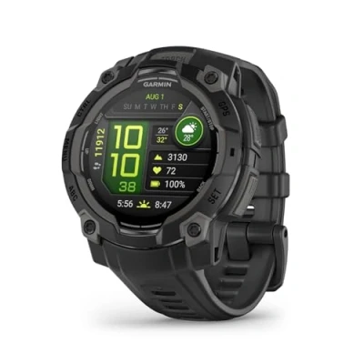 Abbildung von Garmin Instinct E 45mm Robust designte, wasserdichte GPS Smartwatch mit 1,2&quot; Display für Outdoor, Laufen, Radfahren u.a. Pulsmessung, präziser Navigation und zahlreichen smarten Features