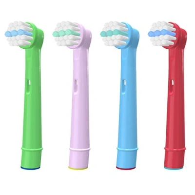 Abbildung von Kids Elektrische Zahnbürste Köpfe für Ersatzbürstenköpfe Brain Kompatibel Empfindliche Saubere, Professionelle Pflege, Erweiterte Power, Floss Aktion, Pack von 4