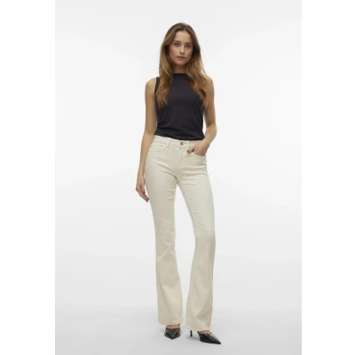 Abbildung von Vero Moda Vmflash Flared Jeans Bootcut, Damen, Größe: Sx30, Ecru