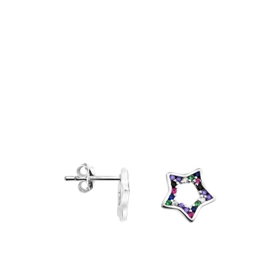 Abbildung von SOFIA MILANI Damen Ohrringe 925 Silber mit Zirkonia Steinen Sternen Ohrstecker 20974