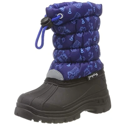 Abbildung von Playshoes Unisex Kinder Winter Bootie Gefütterte Winterstiefel mit warmen Innenfutter, Farbe: Blau, Größe: 28/29, wasserabweisendes Material, 193014 11 28/29