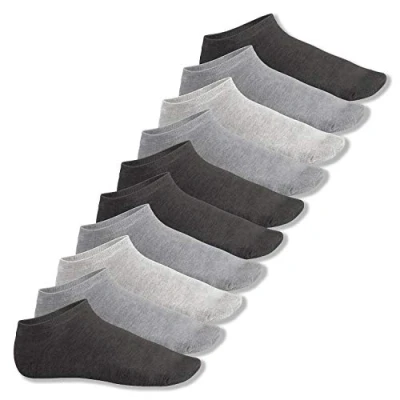 Abbildung von Footstar Herren &amp; Damen Sneaker Socken (10 Paar), Kurze Sportsocken aus Baumwolle Sneak It! Classic Grey 39 42