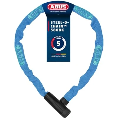Abbildung von ABUS Kettenschloss Steel O Chain 5805K Fahrradschloss aus Stahl Sicherheitslevel 5 75 cm Blau