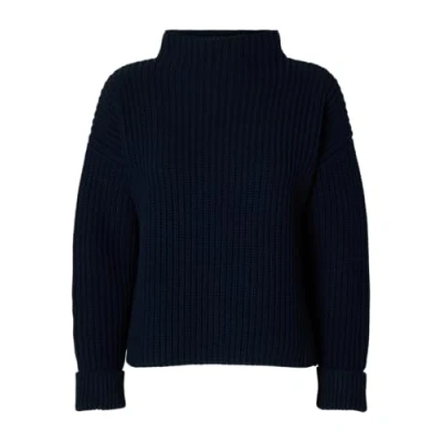 Abbildung von Selected Femme Slfselma Strickpullover, Damen, Größe: 38, Dark sapphire