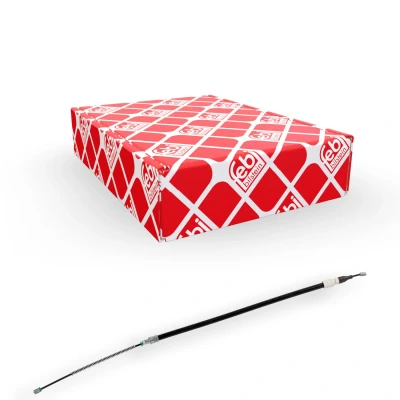 Abbildung von FEBI BILSTEIN 14208 Handbremsseil hinten links, rechts 670 VOLKSWAGEN: Polo II Coupe, Hatchback, Derby I