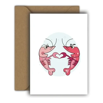 Abbildung von Edition Colibri Valentinstag Karte für Sie und Ihn, A6, Klappkarte mit Umschlag, Liebeskarte, Jahrestag, Jubiläumskarte, Valentinstagskarte, Herzmensch (Hummerliebe)