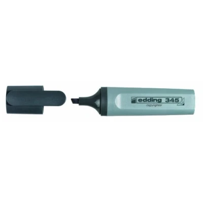 Abbildung von edding 345 Textmarker grau 10 Highlighter Keilspitze 2 5 mm ideal für leuchtende Markierungen und Hervorhebung von Textpassagen Notizen