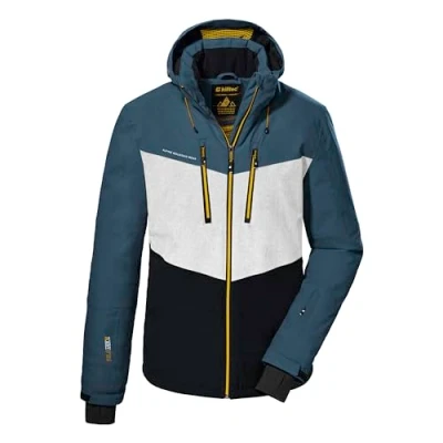 Abbildung von killtec Herren Skijacke/Funktionsjacke mit abzippbarer Kapuze und Schneefang KSW 45 MN SKI JCKT, stahlblau, M, 38699 000