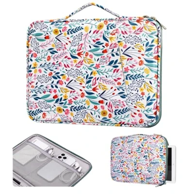 Abbildung von TiMOVO 9 11&quot; Tablet Hülle für iPad 10. Gen. 10.9&quot;, 9/8/7. 10.2&quot;, Air 11/Air 5/4. Galaxy Tab A9+/A9 Plus 11&quot;, Schutztasche mit Taschen, Blume