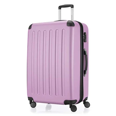 Abbildung von HAUPTSTADTKOFFER SPREE Großer Hartschalen Koffer Trolley Rollkoffer Reisekoffer, 4 Doppel Rollen, 75 cm, 119 L, Flieder, Ausziehgriff