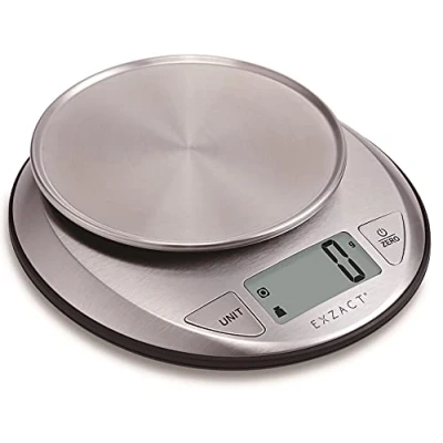Abbildung von Exzact Elektronische Küchenwaage mit Großer Anzeige Flüssigkeitsvolumen Messfunktion/Auto Zero/Tare 5kg/11lb