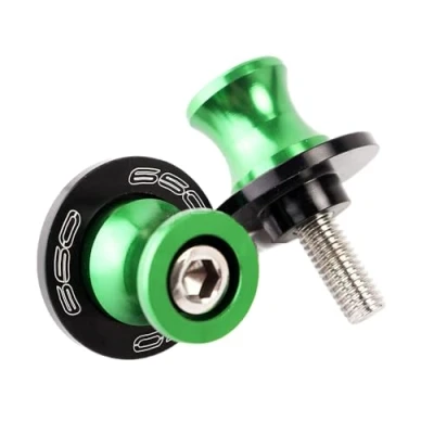 Abbildung von M8 Schwingenschutz Schwingenadapter Ständer Bobbins Spool Racingadapter Ständeraufnahme für Z650 Z 650 2017 2020 Grün