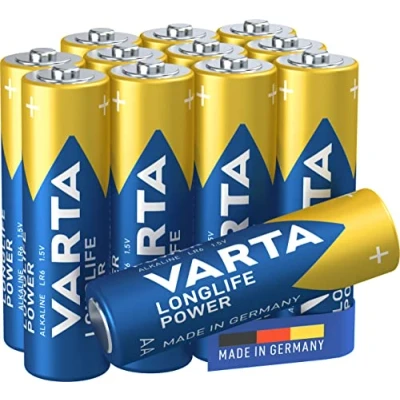 Abbildung von VARTA Batterien AA, 12 Stück, Longlife Power, Alkaline, 1,5V, ideal für Spielzeug, Funkmaus, Taschenlampen, Made in Germany