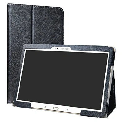 Abbildung von Labanema Galaxy Tab S 10.5 Hülle, Slim Fit Folio PU Leder dünne Kunstleder Schutzhülle Cover Schale Etui Tasche für Samsung T800 T805 (10,5 Zoll) Tablet Schwarz