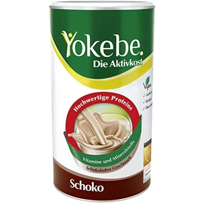Abbildung von Yokebe Die Aktivkost Schoko Mahlzeitersatz für eine gewichtskontrollierende Ernährung glutenfrei, laktosefrei und vegan mit Proteinen 500 g = 12 Portionen