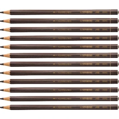 Abbildung von Buntstift für fast alle Oberflächen STABILO All 12er Pack braun