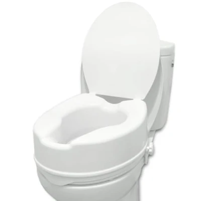 Abbildung von PEPE Toilettensitzerhöhung 15cm mit Deckel, WC Sitzerhöhung für Senioren, Erhöhter Toilettensitz 15 cm, Toilettenaufsatz Toilette Erwachsene, Toilettensitzerhöhungen Weiß
