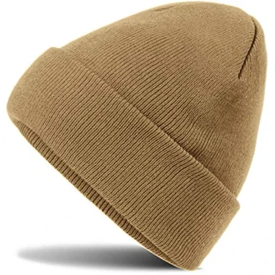 Abbildung von HatStar Wintermütze Damen Beanie Mütze Herren Feinstrick für Frauen Männer Unisex Cuffed Hats Weich &amp; Warm (Caramel)