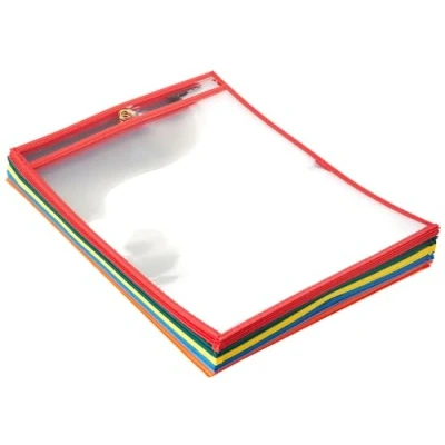 Abbildung von Amazon Basics Whiteboard Auftragstaschen, robust, Metall Textil Polyester Kupfer Polyvinylchlorid (PVC) Stoff 25 Stück, Mehrfarbig, 21,6 x 28 cm