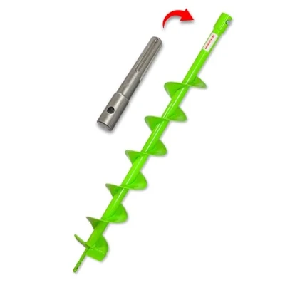 Abbildung von WERHE Erdbohrer mit SDS Max Aufnahme 120 mm robuste Bohrspitze Pfahlbohrer Bohrer 120mm