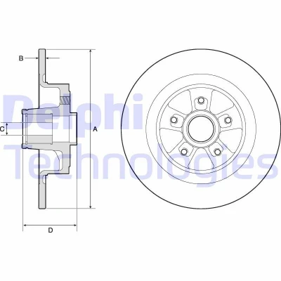 Abbildung von DELPHI BG9136RS Bremsscheibe 300 11 5 voll geölt unbehandelt mit Radlager, ABS Sensorring RENAULT: MEGANE 2