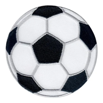 Abbildung von PatchMommy Fußball Fussball Patch Aufnäher Applikation zum Aufbügeln Bügelbild Ball Sport für Kleidung Jeans Jacken Kinder Baby
