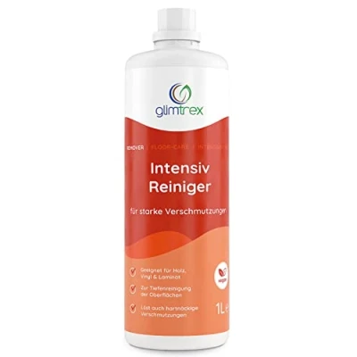 Abbildung von glimtrex Parkettreiniger Remover (1,0l) Holzboden Reiniger löst stärkste Verschmutzungen ohne Probleme hochwirksamer Holzreiniger anwendbar auch als Laminatreiniger &amp; Möbel