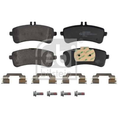 Abbildung von FEBI BILSTEIN 176871 Bremsbelagsatz Hinterachse für Verschleißwarnanzeiger vorbereitet mit Anbaumaterial MERCEDES BENZ: C Class T modell