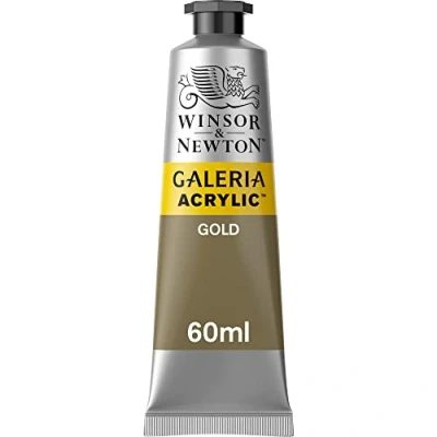 Abbildung von Winsor &amp; Newton 2120283 Galeria Acrylfarbe, hohe Pigmentierung, lichtecht, buttrige Konsistenz, 60 ml Tube Gold